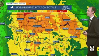 Cooler with widespread precipitation this weekend and early next week