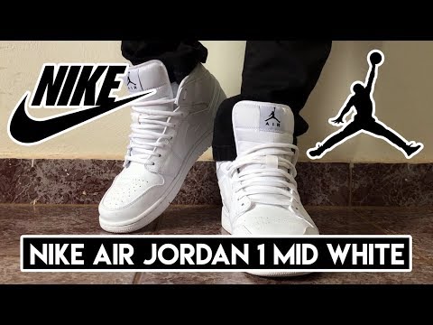 NIKE AIR JORDAN 1 MID WHITE - BRANCO