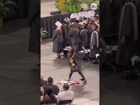 Student slams down diploma and breaks out into dance. See viral video.