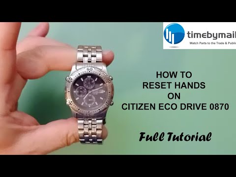 How To Set The TIME & DATE On A Citizen ECO Drive 0870 - Step by Step Guide