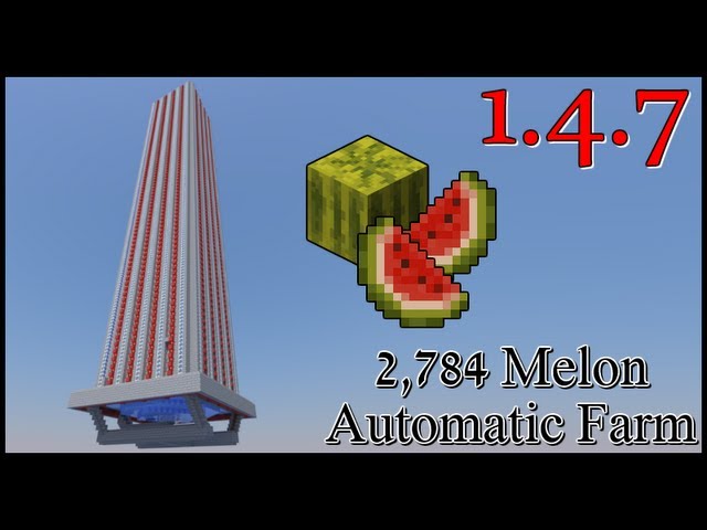 [1.4.7] 2,784 Melon Automatic Farm Minecraft Map