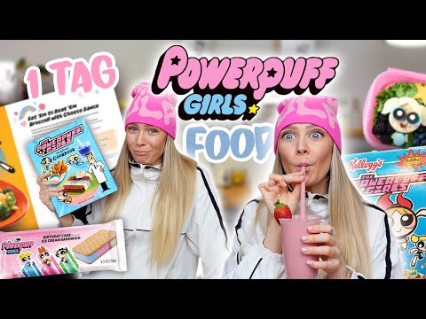 1 DAY POWERPUFF GIRL EATING✨💕| CARAMEL