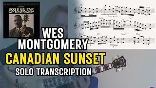Canadian Sunset - Wes Montgomery (Jazz Guitar Transcription)