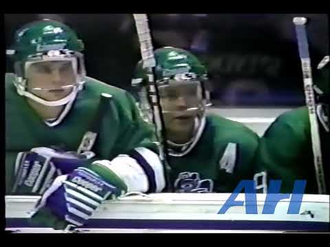 OHL WHL QMJHL Memorial Cup May 16, 1992 Mike Mathers,KAM v Turner Stevenson,SEA (hit) Kamloops Blaze