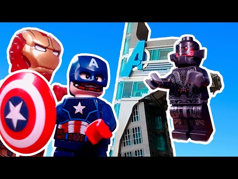 HOW to protect The AVENGERS Tower from a Robot Invasion (Stop Motion Animation)