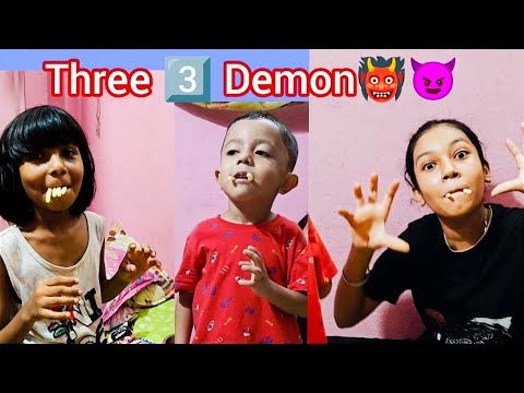 Three 3️⃣ Demon👹😈 and their funny scene #funny #youtubevideo