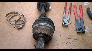 Removing and installing  CV joint clamps