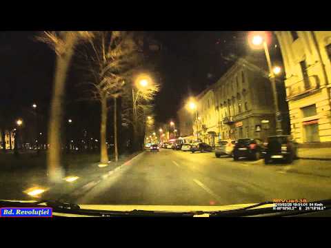 Night drive in Arad: Calea Radnei - Aradul Nou. Timelapse 1.8x