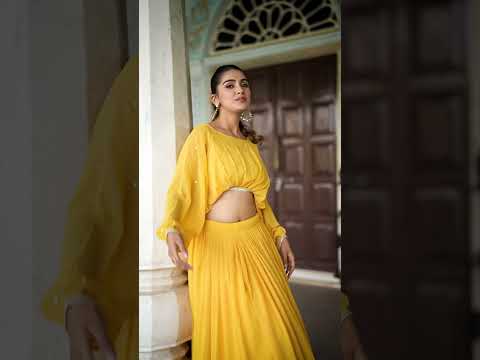 Mustard Breathtaking Embroidered Georgette Lehenga Co-ord Set