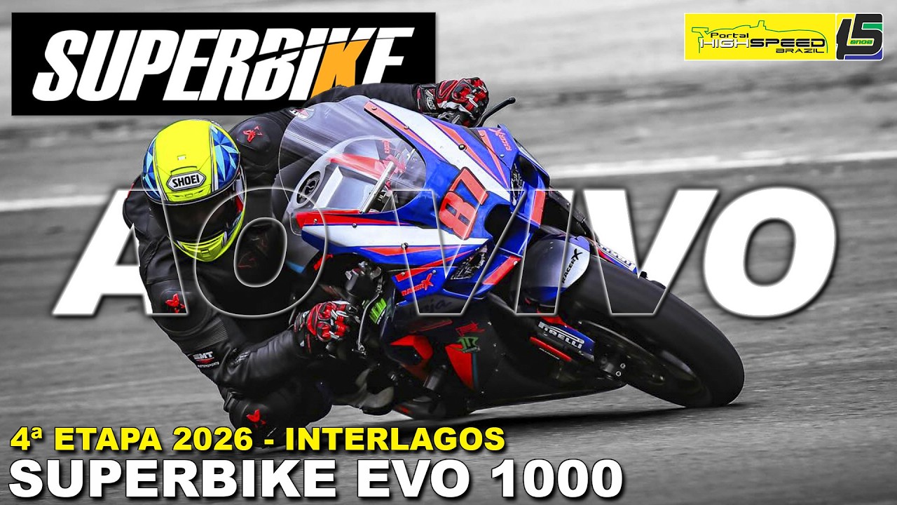 🔴 SUPERBIKE BRASIL | 4ª Etapa 2026 | SuperBike PRO  / EVO 1000cc | Interlagos (SP) | Ao Vivo