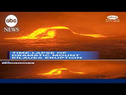 Time-lapse of dramatic Mount Kilauea eruption