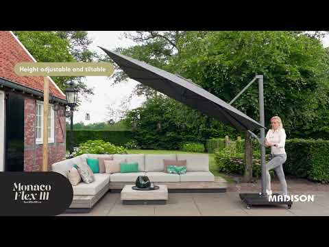 Madison zweefparasol Monaco flex III – 300×300 cm