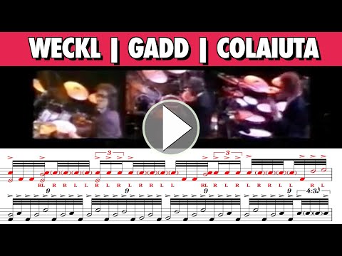 Dave Weckl, Steve Gadd, & Vinnie Colaiuta - FULL DRUM TRANSCRIPTION!