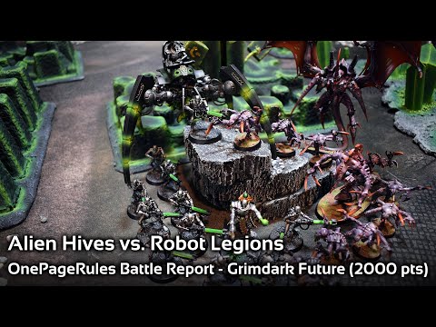 One Page Rules Grimdark Future Battle Report (Tyranids vs Necrons)