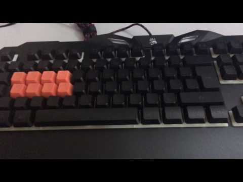 A4tech bloody B328 gaming keyboard unboxing - 4k