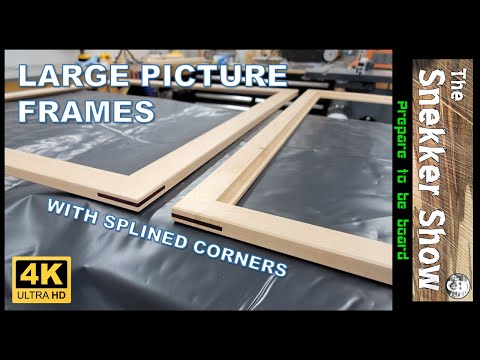 How to make large picture frames with splined corners