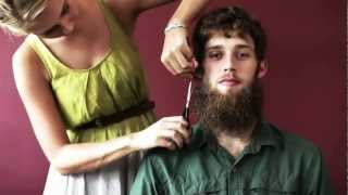 One-Year Beard Cut in 69 Seconds