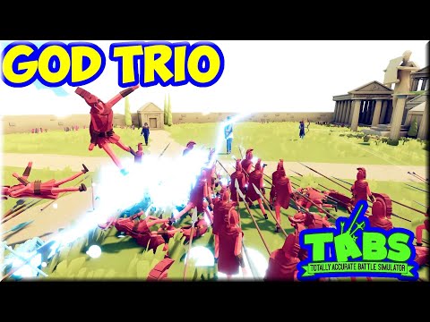 God Trio! Ullr + Zeus + Artemis vs Every Unit 1/2 - TABS Unit Possession Update