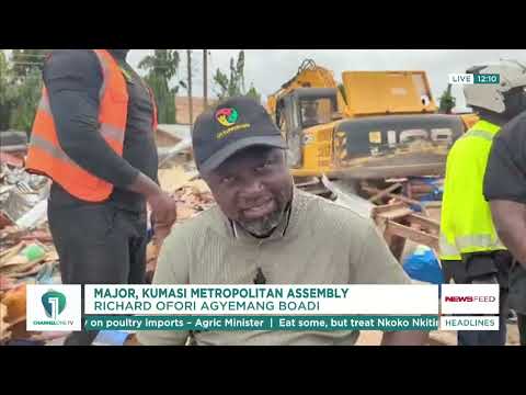 Kumasi Demolition Exercise: KMA Clears Illegal Structures at Asafo Interchange | News Feed
