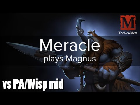Meracle (6264 MMR) plays Magnus Mid vs PA/Wisp (21-2-13, 28mins) Full-game