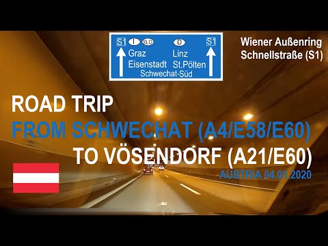 ROAD BY STEVČA - ROAD TRIP SCHWECHAT (A4/E58/E60) / VÖSENDORF (A21/E60) 01.2020