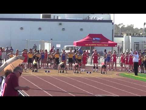 JVG 100m vs Laguna Hills 3-19-14 - Los Alamitos Girls