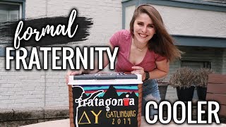 How To Paint a FRATERNITY FORMAL COOLER! 🌲⛰🎨 Tips & Tricks for Your Formal Cooler!