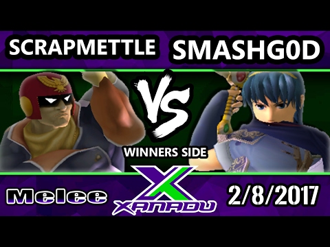 S@X 188 - Scrapmettle (Captain Falcon) Vs. SmashG0D (Marth) - SSBM Tournament - Smash Melee