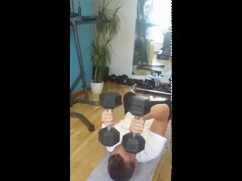 Korfball Shooting Exercise - Dumbbell skull crusher