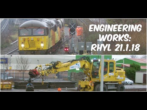 Rhyl 21.1.2018 - engineering works - Colas class 56 - ontrack plant