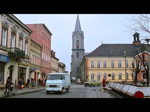 Oświęcim - typowe galicyjskie miasto w 1979 roku i stacja kolejowa [HD/AI upscaled]