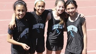 preview picture of video '2014 SFUSD All-City Trials - 85 Girls 4x100m Relay'