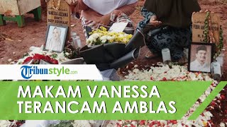Diguyur Hujan Deras dan Ramai Dikunjungi Peziarah, Makam Vanessa Angel dan Bibi Terancam Amblas