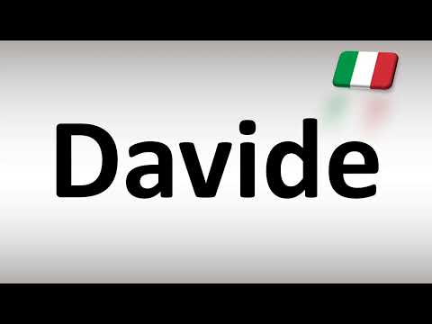 How to Pronounce Davide (Italian)