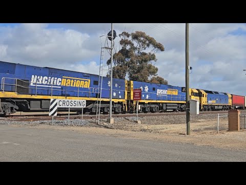 4PM4 PN Steel/intermodal (NR73, NR91, G530), Spencer Jnc to Melbourne, 1045, 6/10/24, Dimboola VIC