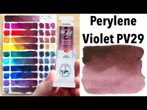 Perylene Violet Watercolor Mixes - PV29 White Nights