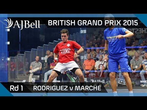 Squash: British Grand Prix 2015 Rd1 Highlights: Rodriguez v Marche