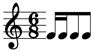 Sight Rhythm: 2 Sixteenths-Eighth-Eighth (2 Semiquavers-Quaver-Quaver) in 6/8 Time Signature