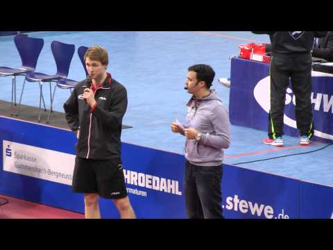 2015 01-25 | After Match Talk: Benedikt Duda | TTC Schwalbe Bergneustadt vs. TTC Zugbrücke Grenzau