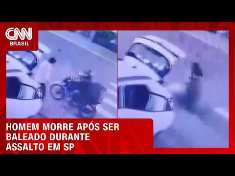 VÍDEO: Homem é baleado na frente de crianças durante assalto em São Paulo | CNN NOVO DIA