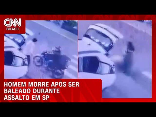 VÍDEO: Homem é baleado na frente de crianças durante assalto em São Paulo | CNN NOVO DIA