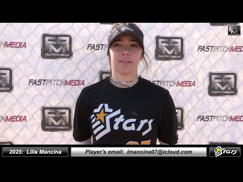2025 Lilia Mancina Athletic Catcher Softball Skills Video - Colorado Stars