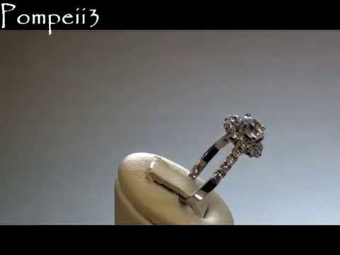 Pompeii3.com 2.15CT Halo Diamond Engagement Ring 14K White Gold