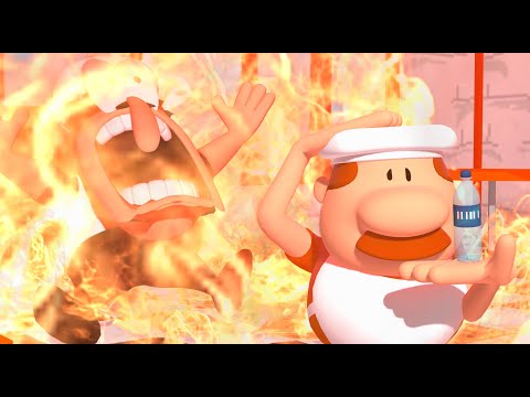 Pizza Tower: Gustavo burns the water (Garry's mod animation)