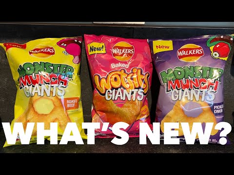 Walkers Wotsits Giants Prawn Cocktail , Walkers Monster Munch Giants Roast Beef