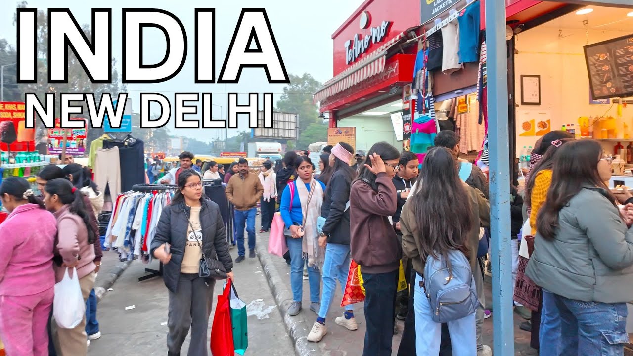 Immersive street-level walking tour through India (Market 5), India, showcasing authentic urban landscapes, local architecture, and the vibrant atmosphere of the city's neighborhoods