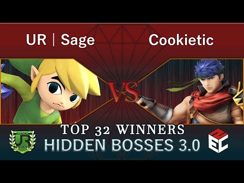 Hidden Bosses 3.0  TOP 32 WINNERS - UR | Sage (Toon Link, Mii Gunner) vs Cookietic (Ike)
