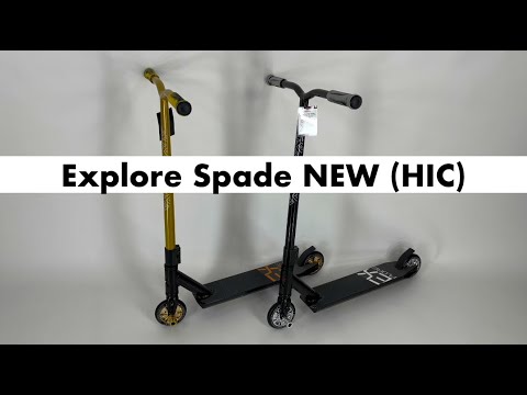 Трюковый самокат Explore Spade HIC золотой + пега - фото 1 - id-p1380502936