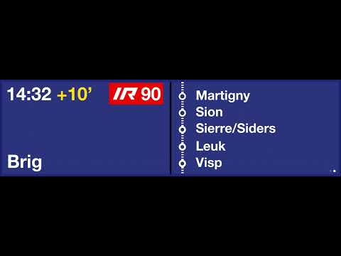 annonce CFF TTS • IR90 pour Brig, +10 • dérangement téchnique au train