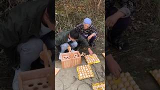 Rich boy broke all of poor auntie&#39;s eggs 💔🥹😭~ mini wood toy- woodworking art skill/wood hand #shorts